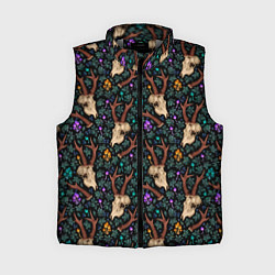 Женский жилет Череп с рогами