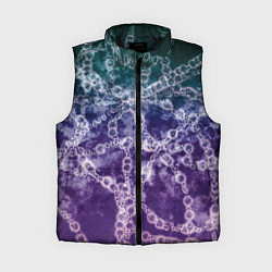 Женский жилет Абстракция - ДНК цепочка, цвет: 3D-черный