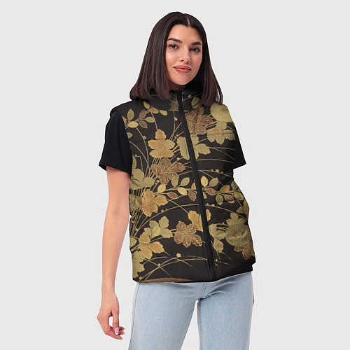 Женский жилет Декоративное искусство / 3D-Черный – фото 3