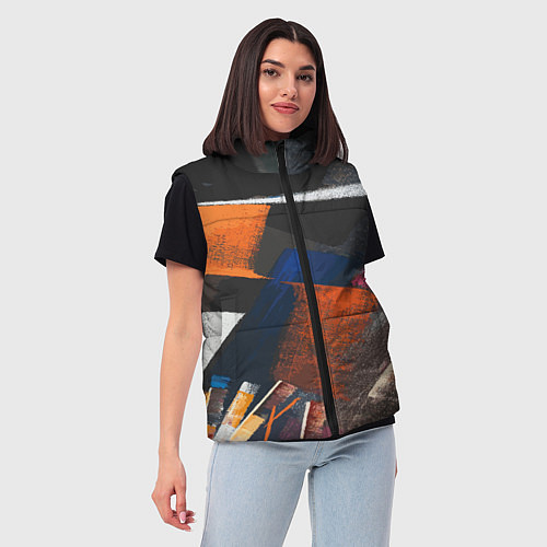 Женский жилет Меловая симфония / 3D-Светло-серый – фото 3