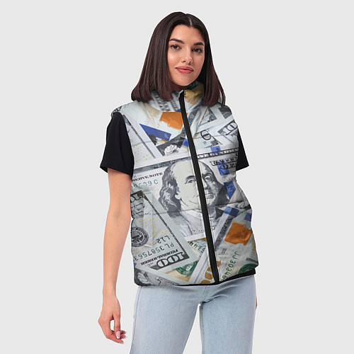 Женский жилет Сто зеленых / 3D-Черный – фото 3