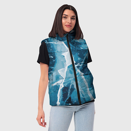 Женский жилет Холодная эстетика / 3D-Светло-серый – фото 3