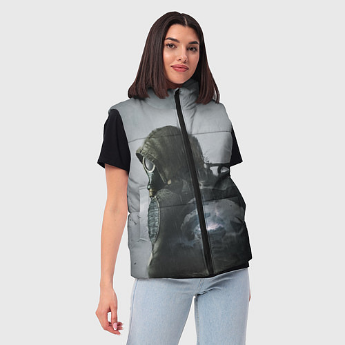 Женский жилет STALKER 2 одиночка постер / 3D-Светло-серый – фото 3