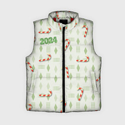 Женский жилет Новогодняя сладость, цвет: 3D-красный