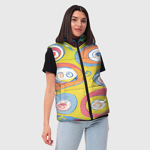 Женский жилет Хиппи арт / 3D-Красный – фото 3