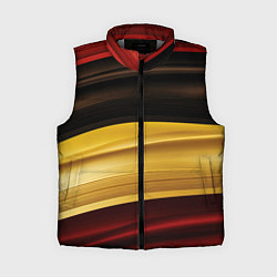 Женский жилет Черный красный желтый цвет абстракции, цвет: 3D-светло-серый