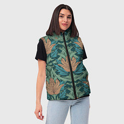 Женский жилет Цветы в стиле Уильяма Морриса - паттерн, цвет: 3D-черный — фото 2