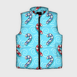 Женский жилет Новогодний леденец трость