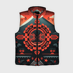 Женский жилет Рисунок в стиле американских индейцев