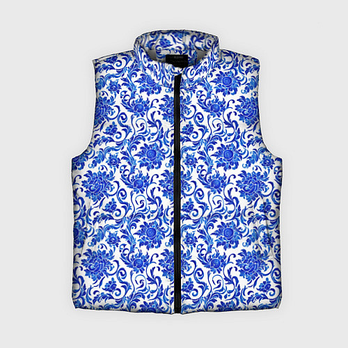 Женский жилет Гжель классика / 3D-Светло-серый – фото 1
