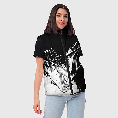 Женский жилет Берсерк Гатс в чёрных доспехах / 3D-Черный – фото 3