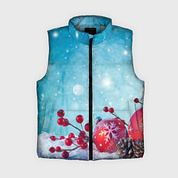 Женский жилет Сhristmas toys, цвет: 3D-светло-серый