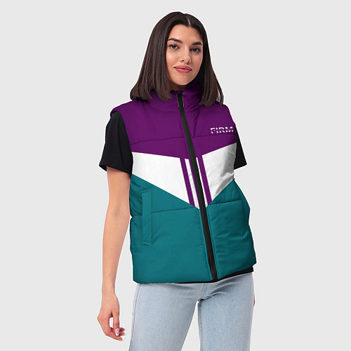Женский жилет FIRM темная сирень и бирюза / 3D-Черный – фото 3