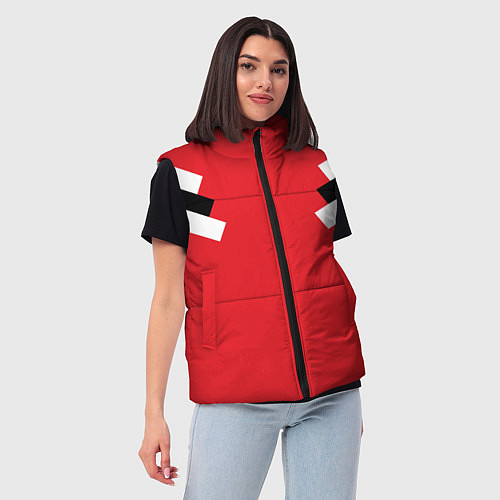 Женский жилет Олимпийка - ретро / 3D-Черный – фото 3