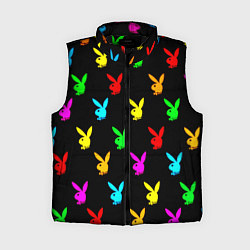 Женский жилет Playboy pattern неон, цвет: 3D-черный