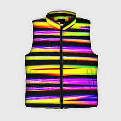 Женский жилет Цветные неоновые полосы, цвет: 3D-красный