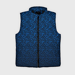 Женский жилет Синий объёмный паттерн, цвет: 3D-черный