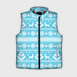 Женский жилет Новый год ели и олени