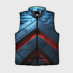 Женский жилет Объемная плитка с красным свечением