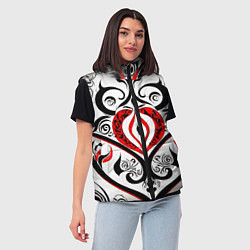 Женский жилет Цветные узоры, цвет: 3D-черный — фото 2