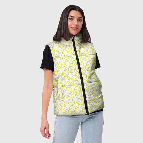 Женский жилет Круговой узор / 3D-Черный – фото 3