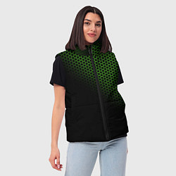 Женский жилет Неоновые соты чёрный, цвет: 3D-черный — фото 2