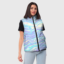 Женский жилет Абстрактные извилистые линии, цвет: 3D-черный — фото 2