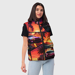 Женский жилет GTA style art, цвет: 3D-светло-серый — фото 2