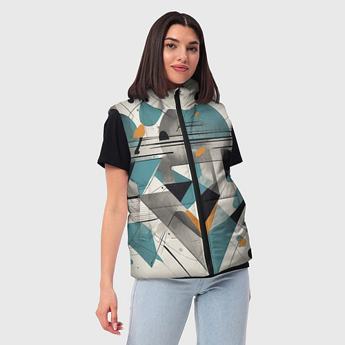 Женский жилет Три человека авангард / 3D-Черный – фото 3