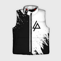 Женский жилет Linkin park краски чёрнобелый, цвет: 3D-красный