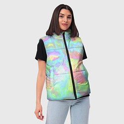 Женский жилет Абстракция смесь красок, цвет: 3D-черный — фото 2
