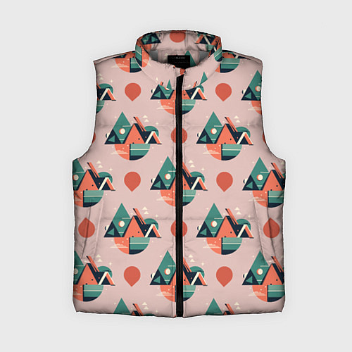 Женский жилет Абстракция, треугольник / 3D-Светло-серый – фото 1