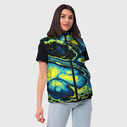 Женский жилет Абстрактный узор, цвет: 3D-черный — фото 2
