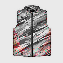 Женский жилет Серые узоры, цвет: 3D-черный