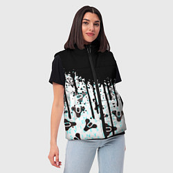 Женский жилет Destiny pattern game abstraction, цвет: 3D-красный — фото 2