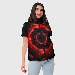 Женский жилет Nvidia style black and red neon, цвет: 3D-светло-серый — фото 2