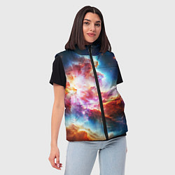 Женский жилет The cosmic nebula, цвет: 3D-красный — фото 2