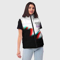 Женский жилет GTA glitch текстура вайсити, цвет: 3D-красный — фото 2