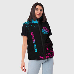 Женский жилет Club Brugge - neon gradient вертикально, цвет: 3D-черный — фото 2