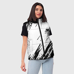 Женский жилет Rainbow six текстура краски штрихи, цвет: 3D-красный — фото 2