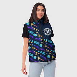Женский жилет Manchester United градиентные мячи, цвет: 3D-черный — фото 2