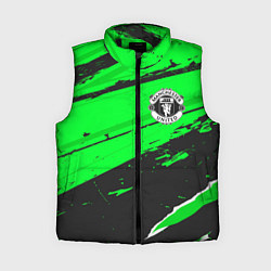 Женский жилет Manchester United sport green, цвет: 3D-черный