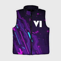 Женский жилет GTA 6 neon gaming, цвет: 3D-черный