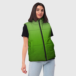 Женский жилет Градиент яблочный зелёный, цвет: 3D-светло-серый — фото 2