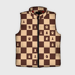 Женский жилет Коричневая шахматная доска