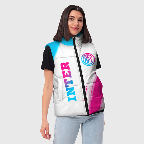Женский жилет Inter neon gradient style вертикально / 3D-Черный – фото 3