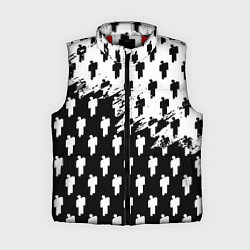 Женский жилет Billie Eilish pattern black, цвет: 3D-красный