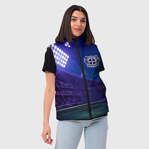 Женский жилет Bayer 04 ночное поле / 3D-Черный – фото 3