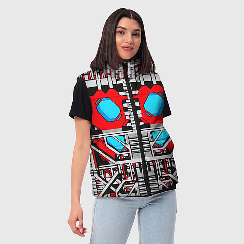 Женский жилет Броня оптимуса прайма трансформеры / 3D-Черный – фото 3