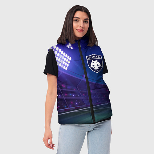 Женский жилет AEK Athens ночное поле / 3D-Черный – фото 3